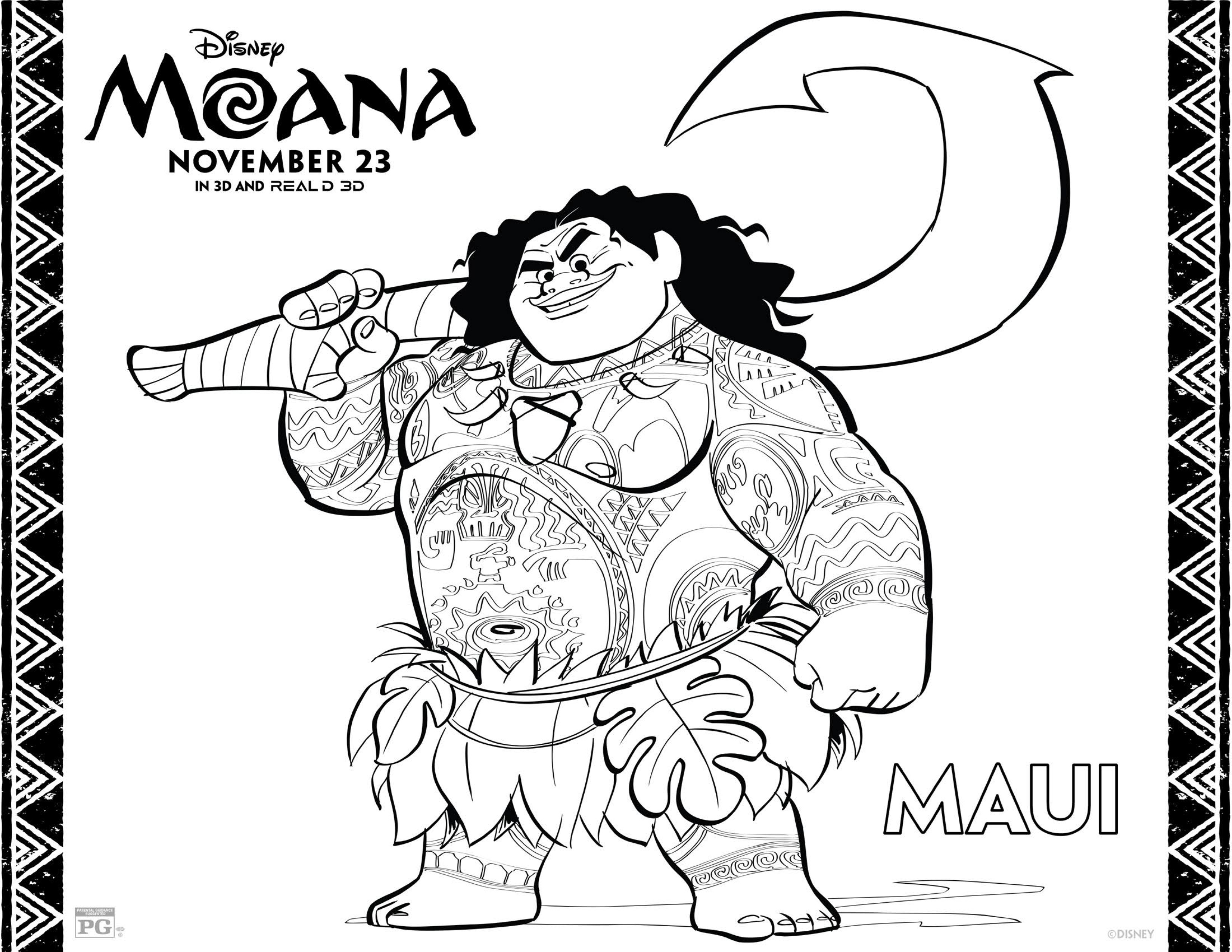 Moana Free Printable Coloring Sheets
 Moana Coloring Pages Best Coloring Pages For Kids