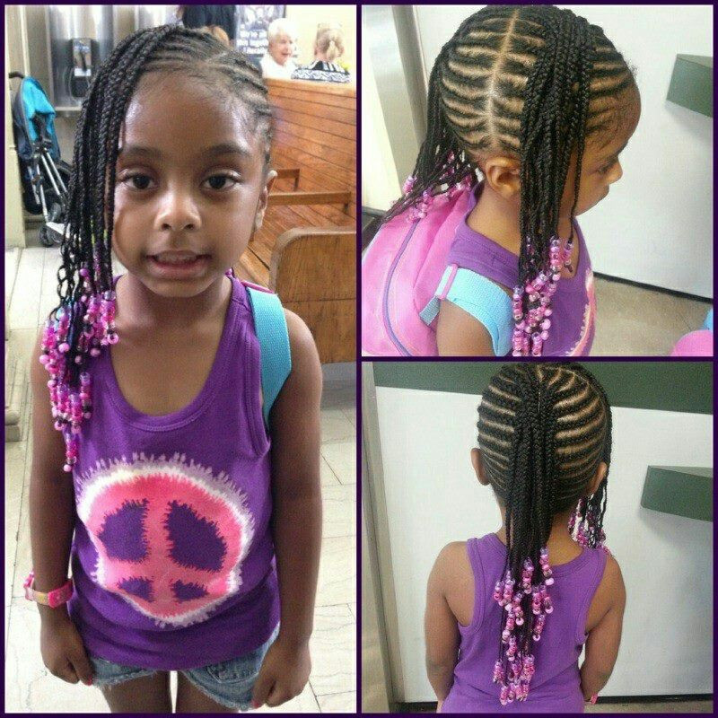 Mohawk Hairstyles For Little Girls
 Braids w mohawk in the back