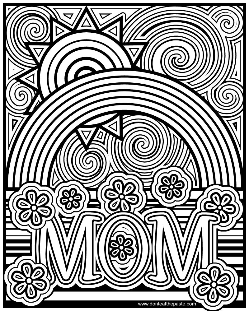 Mom Coloring Pages
 Don t Eat the Paste Mom coloring page