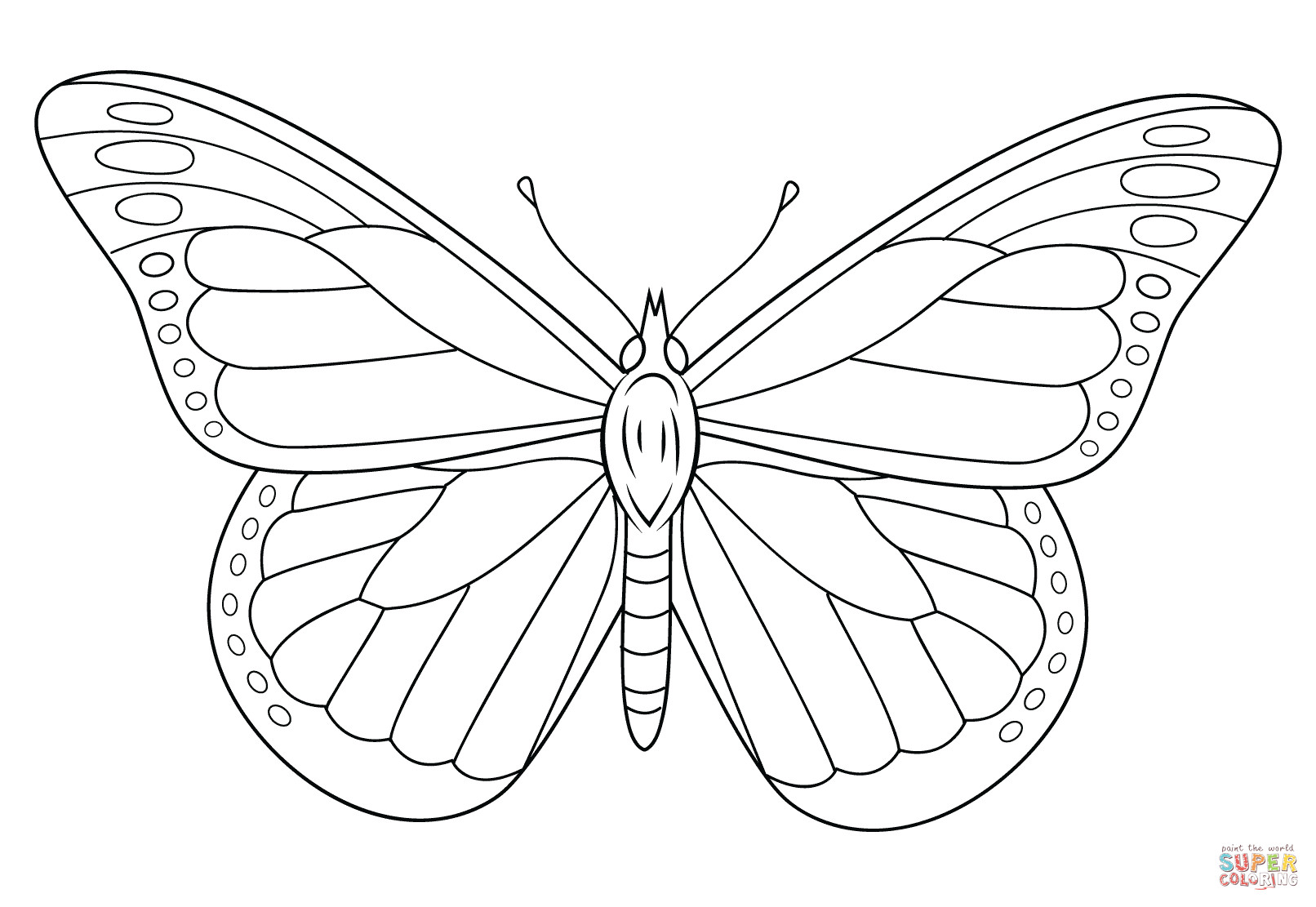 Monarch Butterfly Coloring Pages
 Monark Målarbok