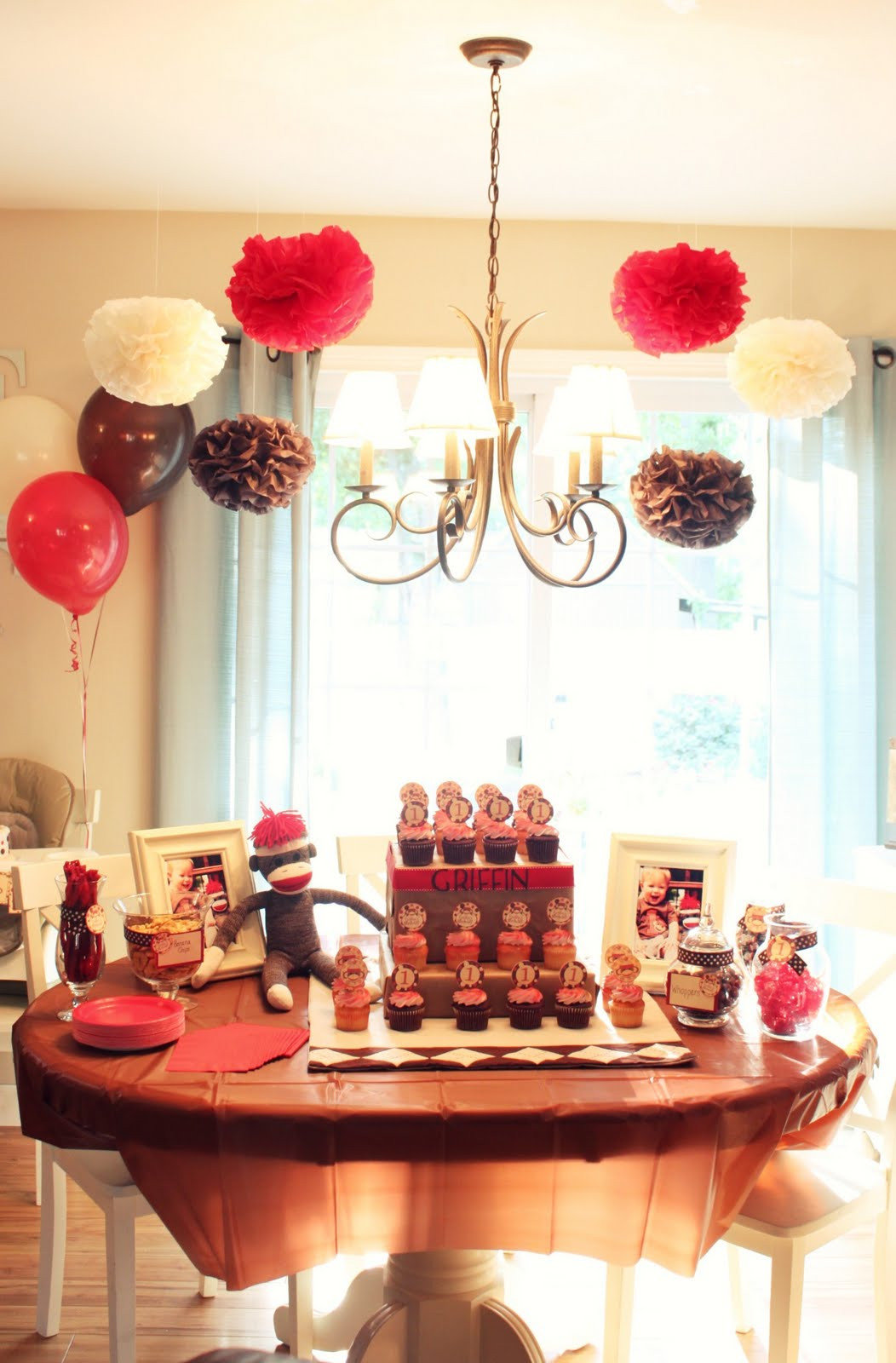 Monkey Birthday Party
 Griffin s Sock Monkey Party Recap Love of Family & Home