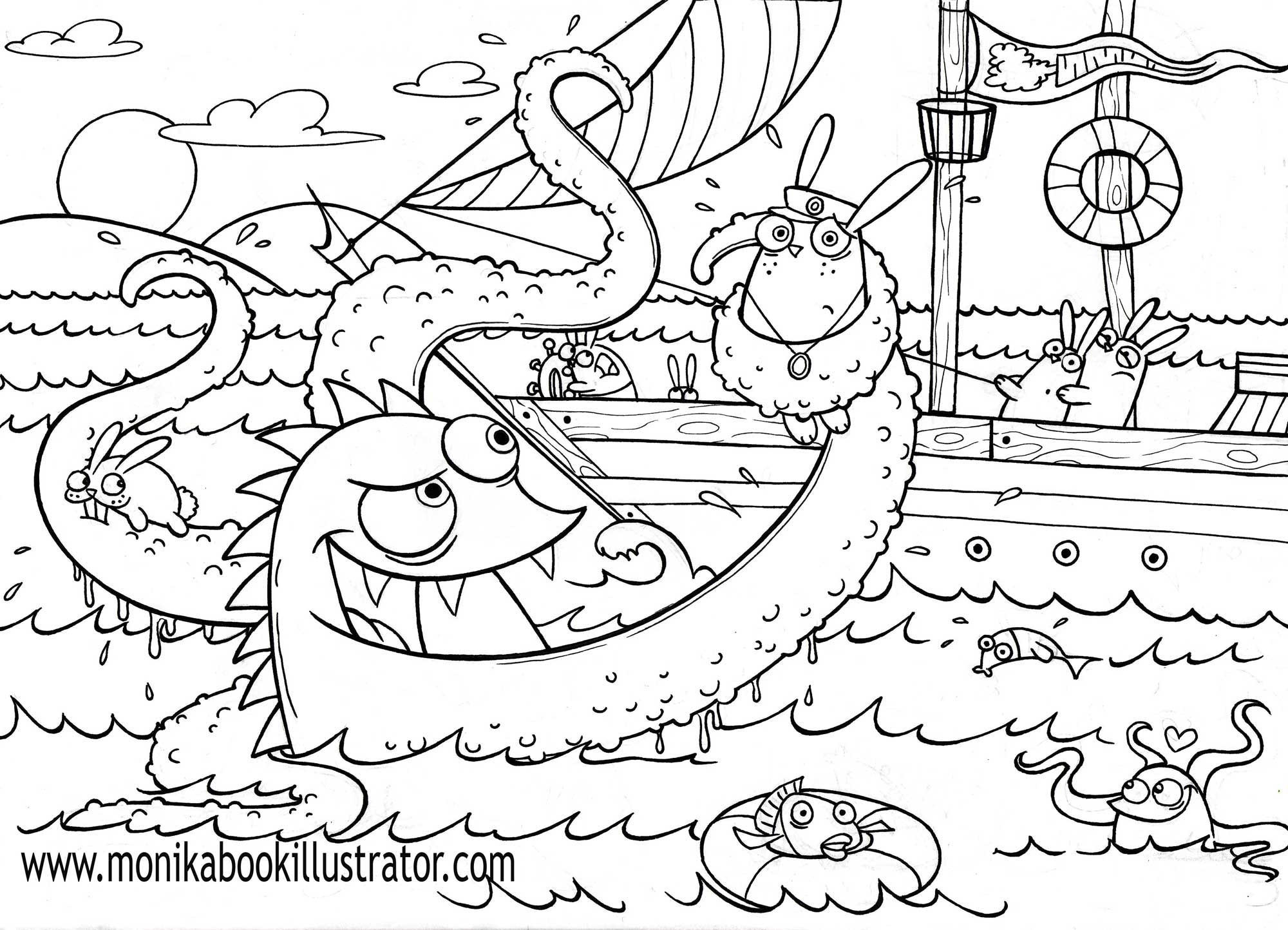 Monster Coloring Book
 Monsters Coloring Page Coloring Home