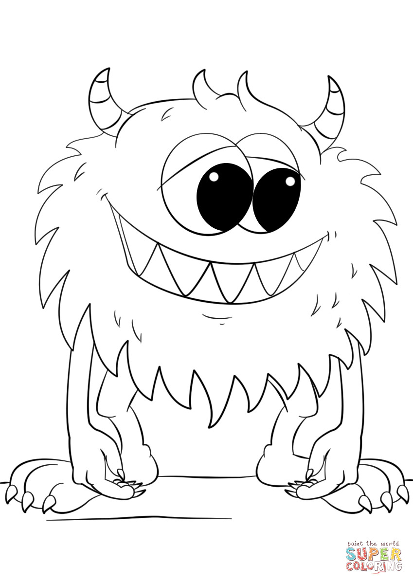 Monster Coloring Book
 Cute Cartoon Monster coloring page