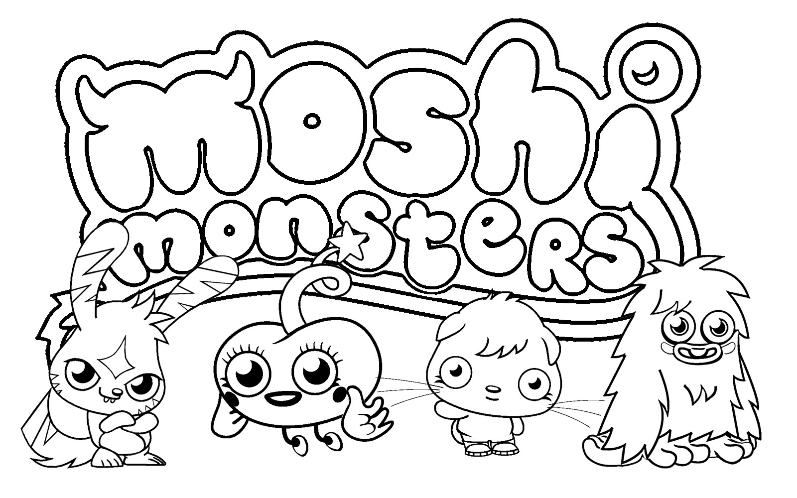 Monster Coloring Book
 Free Printable Moshi Monster Coloring Pages For Kids