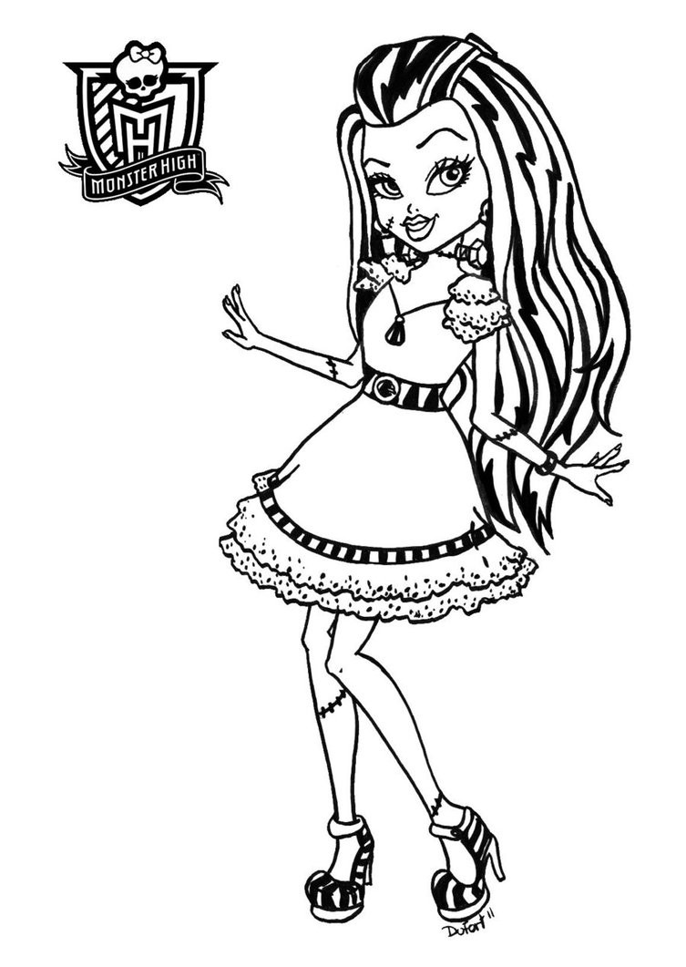 Monster High Printable Coloring Pages
 Free Printable Monster High Coloring Pages for Kids