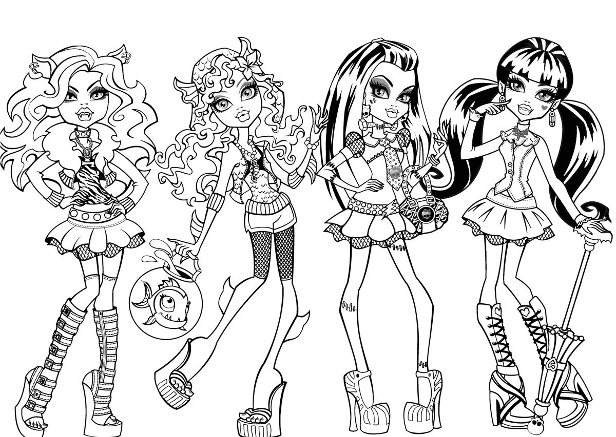 Monster High Printable Coloring Pages
 Free Printable Monster High Coloring Pages for Kids