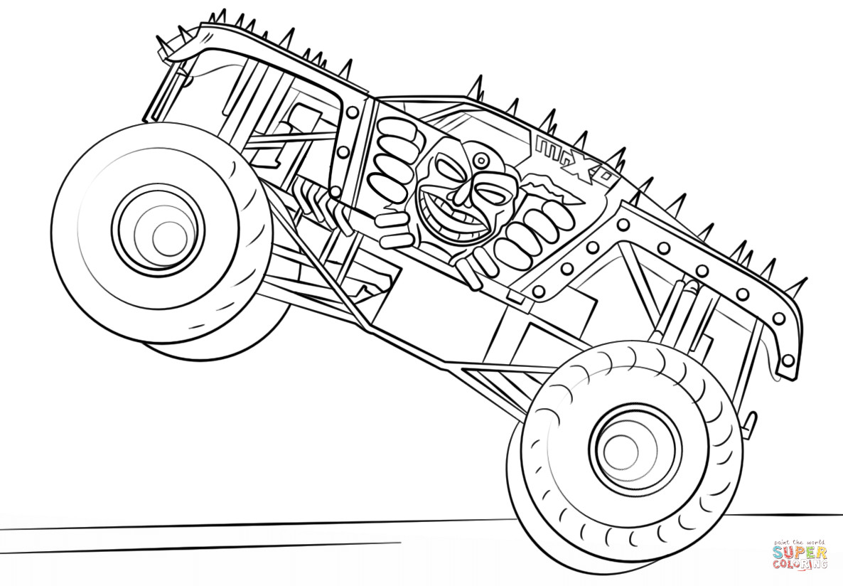 Monster Jam Coloring Pages
 Max D Monster Truck coloring page