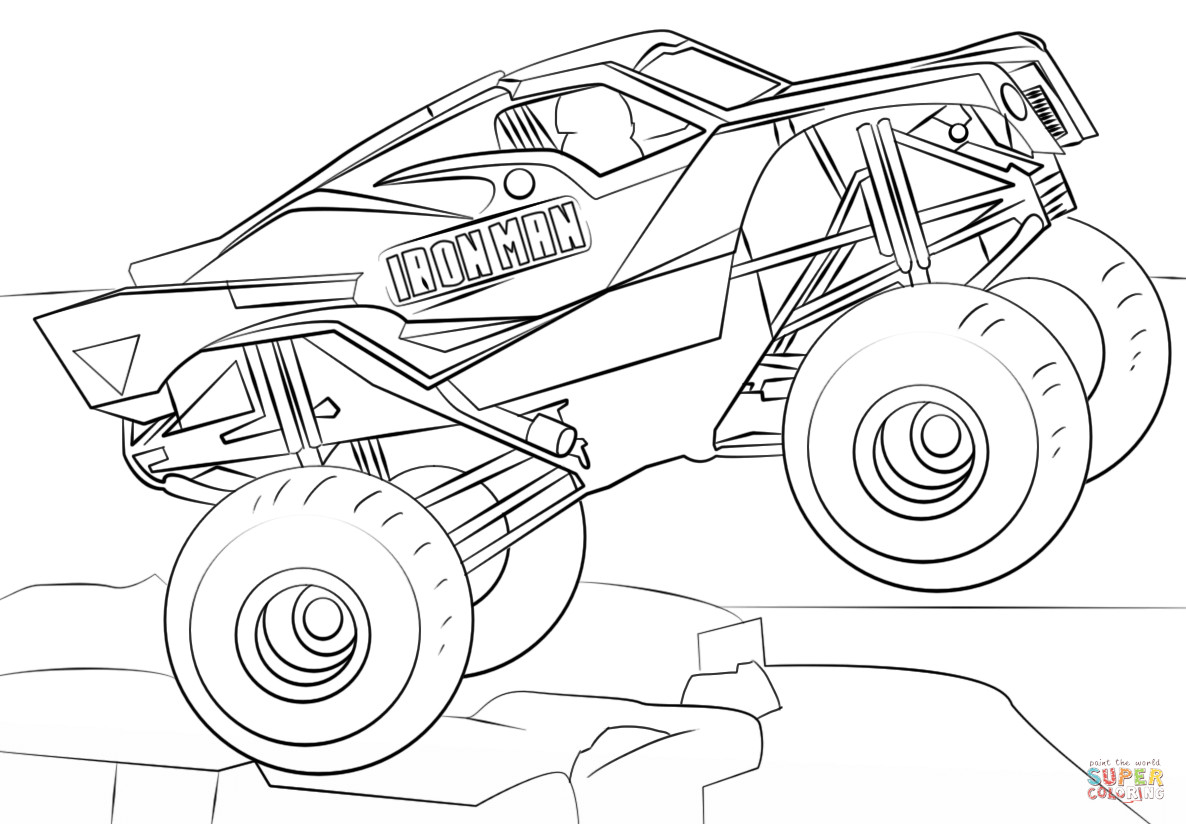 Monster Jam Coloring Pages
 Iron Man Monster Truck coloring page