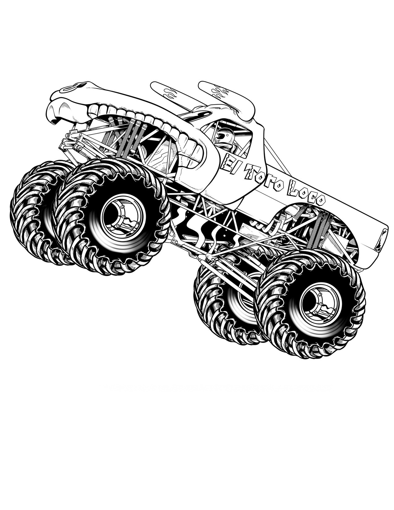 Monster Jam Coloring Pages
 Free Printable Monster Truck Coloring Pages For Kids