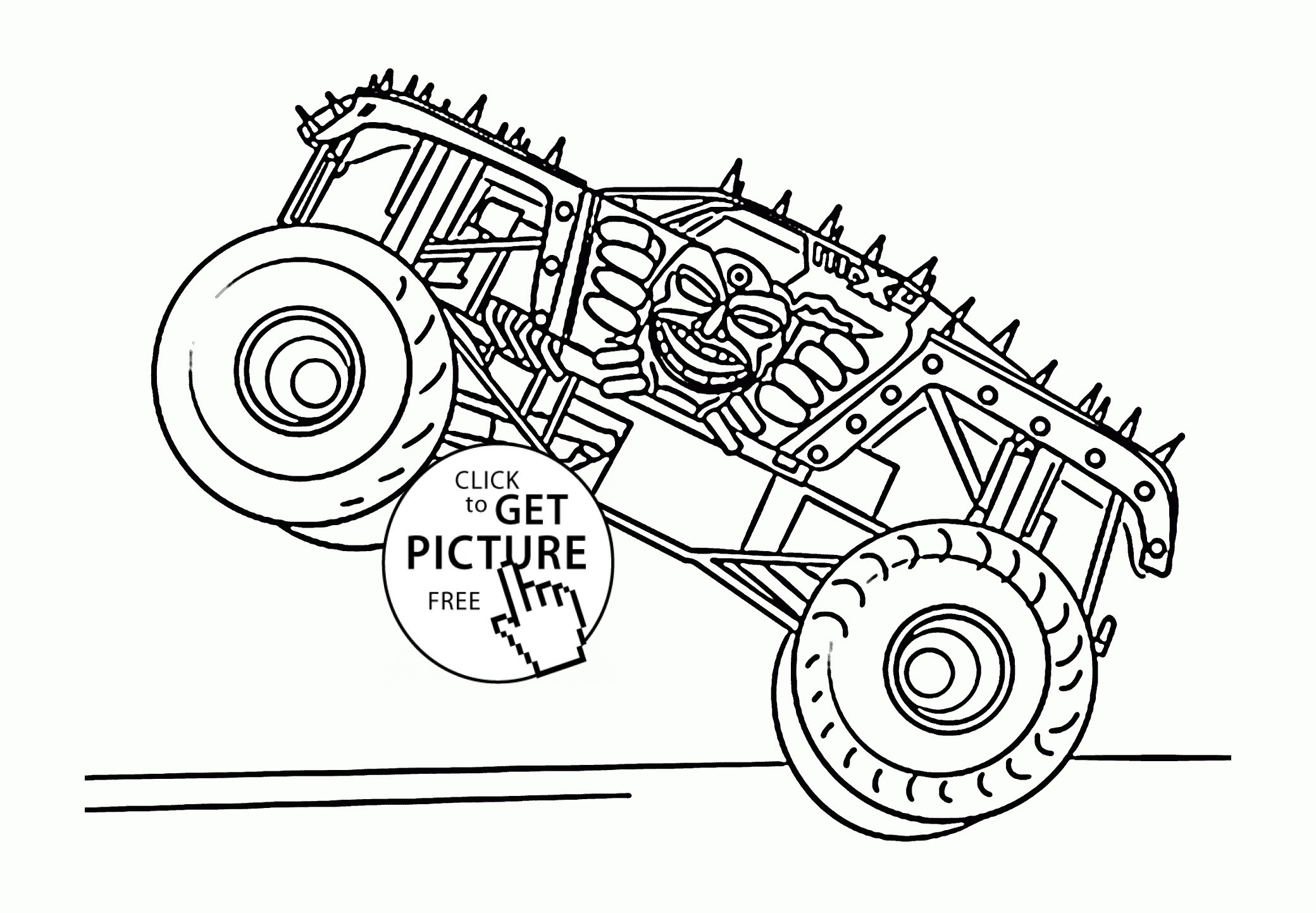 Monster Truck Coloring Book
 Blaze Coloring Pages Free Printable Print Blue Thunder