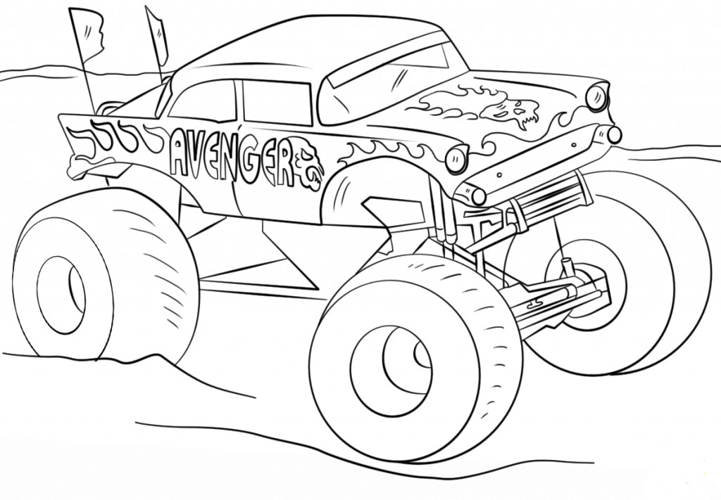 Monster Truck Coloring Book
 10 Monster Jam Coloring Pages To Print