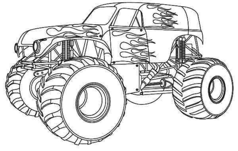 Monster Truck Coloring Book
 Drawing Monster Truck Coloring Pages with Kids