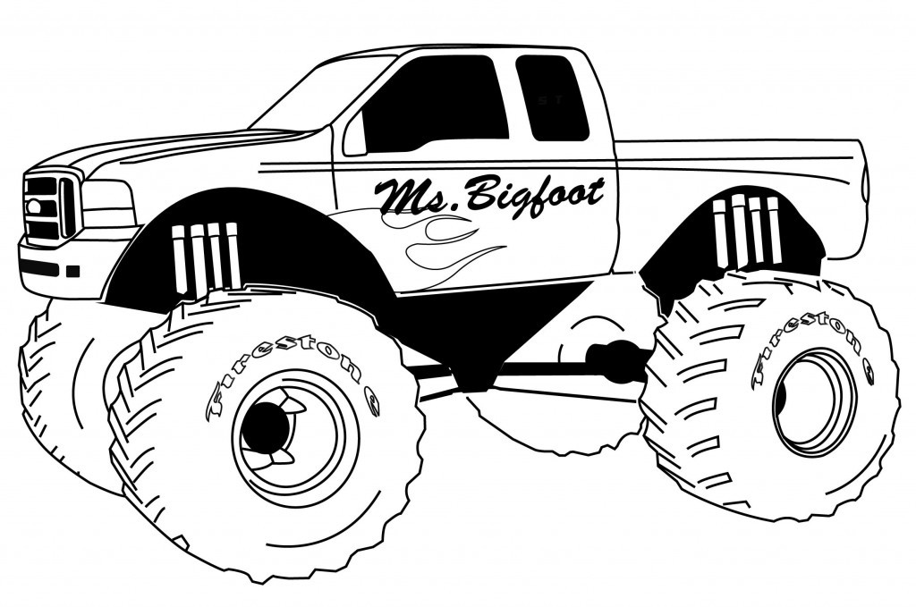 Monster Truck Coloring Pages
 Free Printable Monster Truck Coloring Pages For Kids