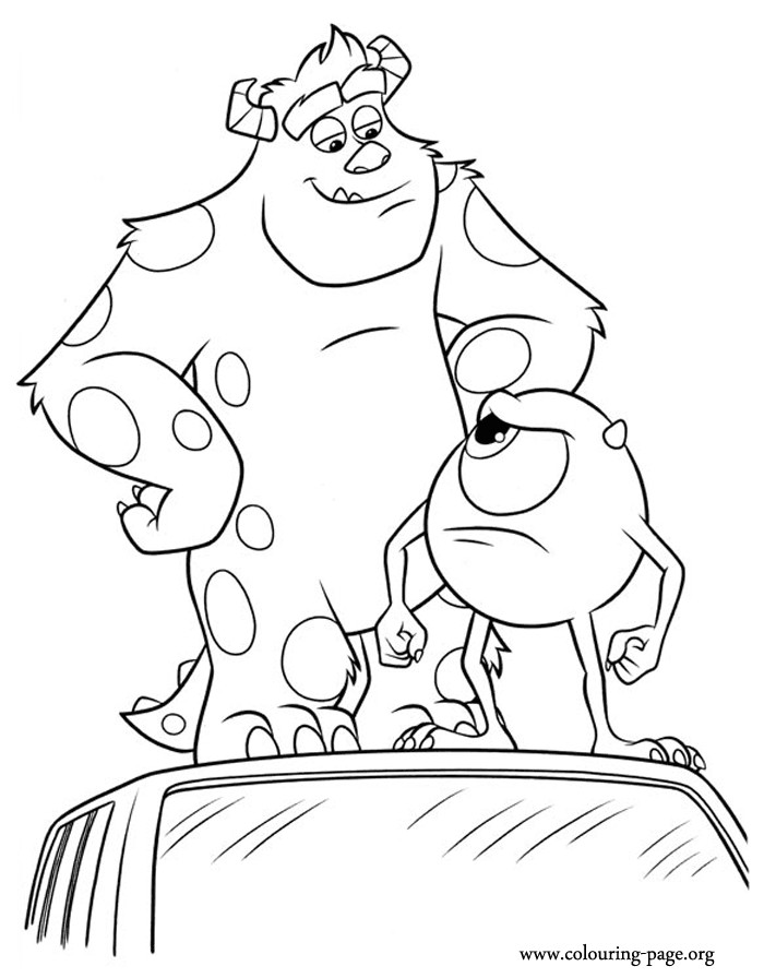Monsters University Coloring Pages
 Monsters University Mike and Sulley at the university