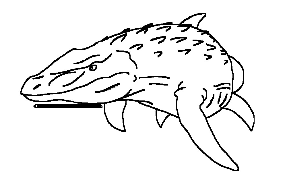 Mosasaurus Coloring Pages
 Mosasaur Lineart by Chaotic Science on DeviantArt
