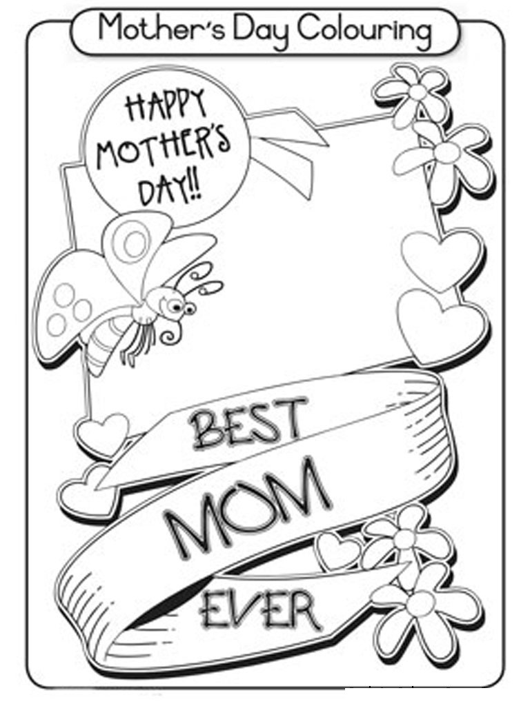 Mother Day Coloring Sheet
 Free Printable Mothers Day Coloring Pages For Kids