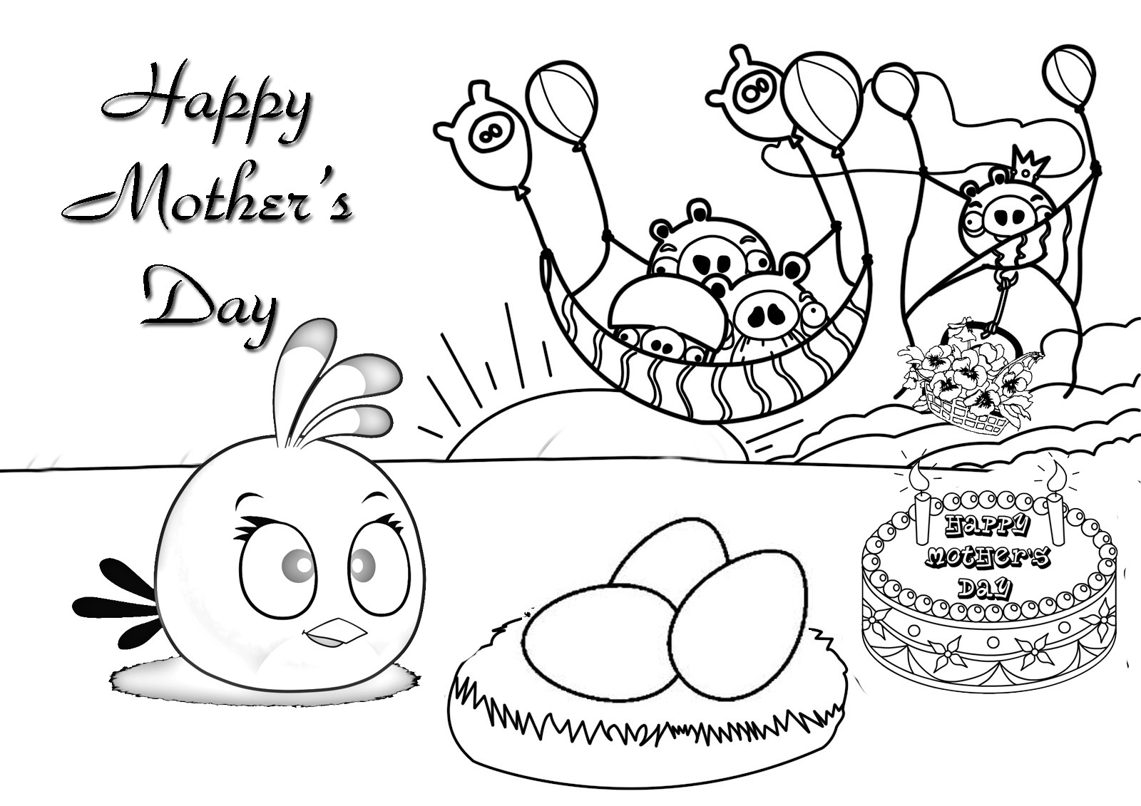 Mother Day Coloring Sheet
 Free Printable Mothers Day Coloring Pages For Kids