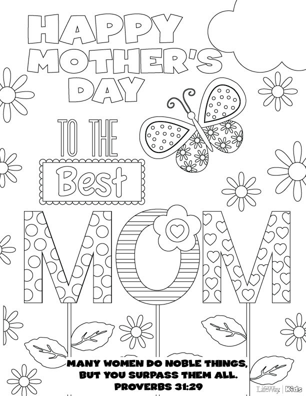 Mother Day Coloring Sheet
 Mother’s Day Coloring Pages