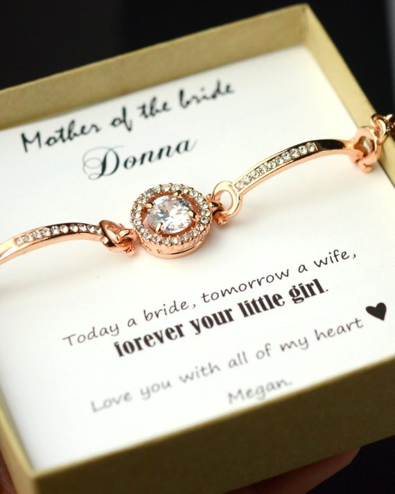 Best ideas about Mother Of The Groom Gift Ideas
. Save or Pin Wedding braceletMother of the Bride Gift Personalized Now.