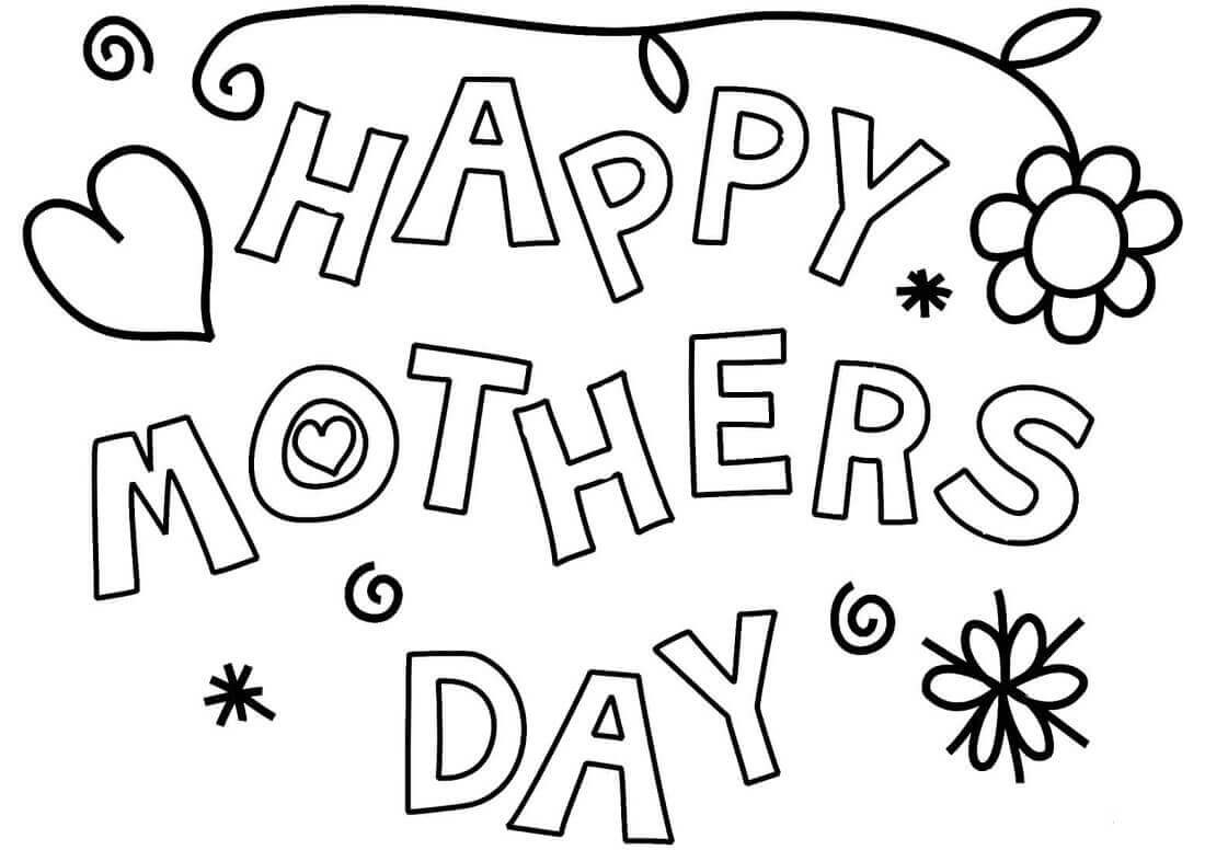 Mothers Day Coloring Sheet
 30 Free Printable Mother’s Day Coloring Pages
