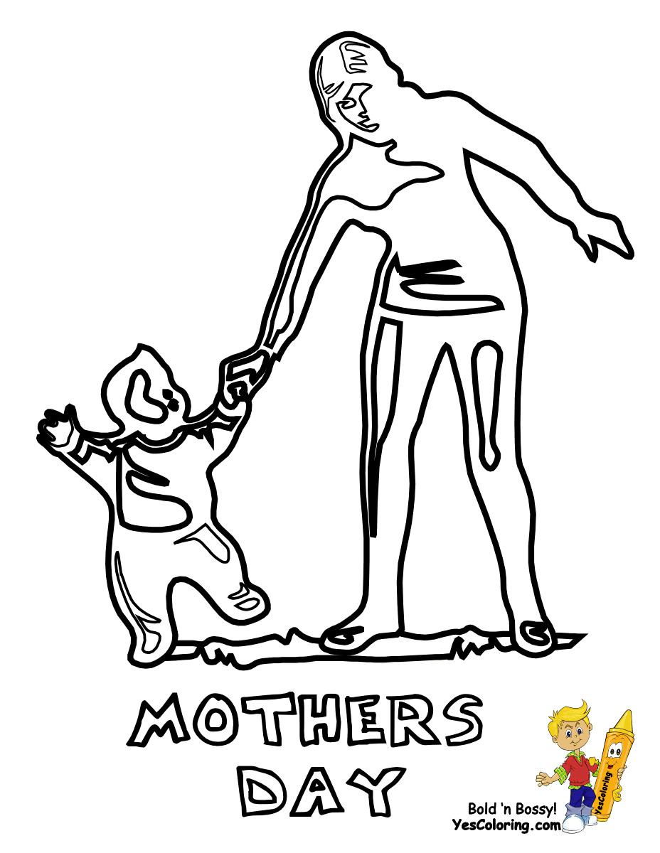Mothers Day Coloring Sheets For Boys
 Marvelous Mothers Day Coloring Pages YesColoring