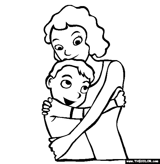 Mothers Day Coloring Sheets For Boys
 Free line Coloring Pages TheColor