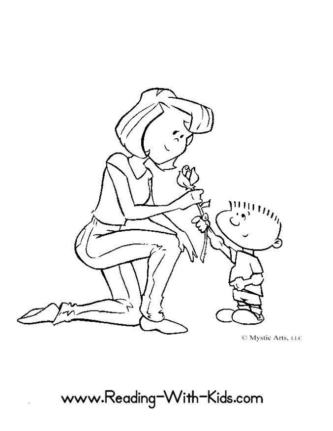 Mothers Day Coloring Sheets For Boys
 Mothers Day Coloring Pages