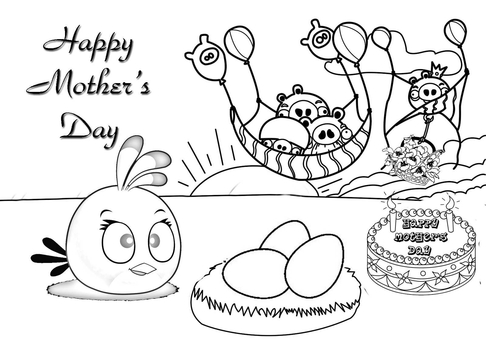 Mothers Day Free Printable Coloring Sheets
 Free Printable Mothers Day Coloring Pages For Kids