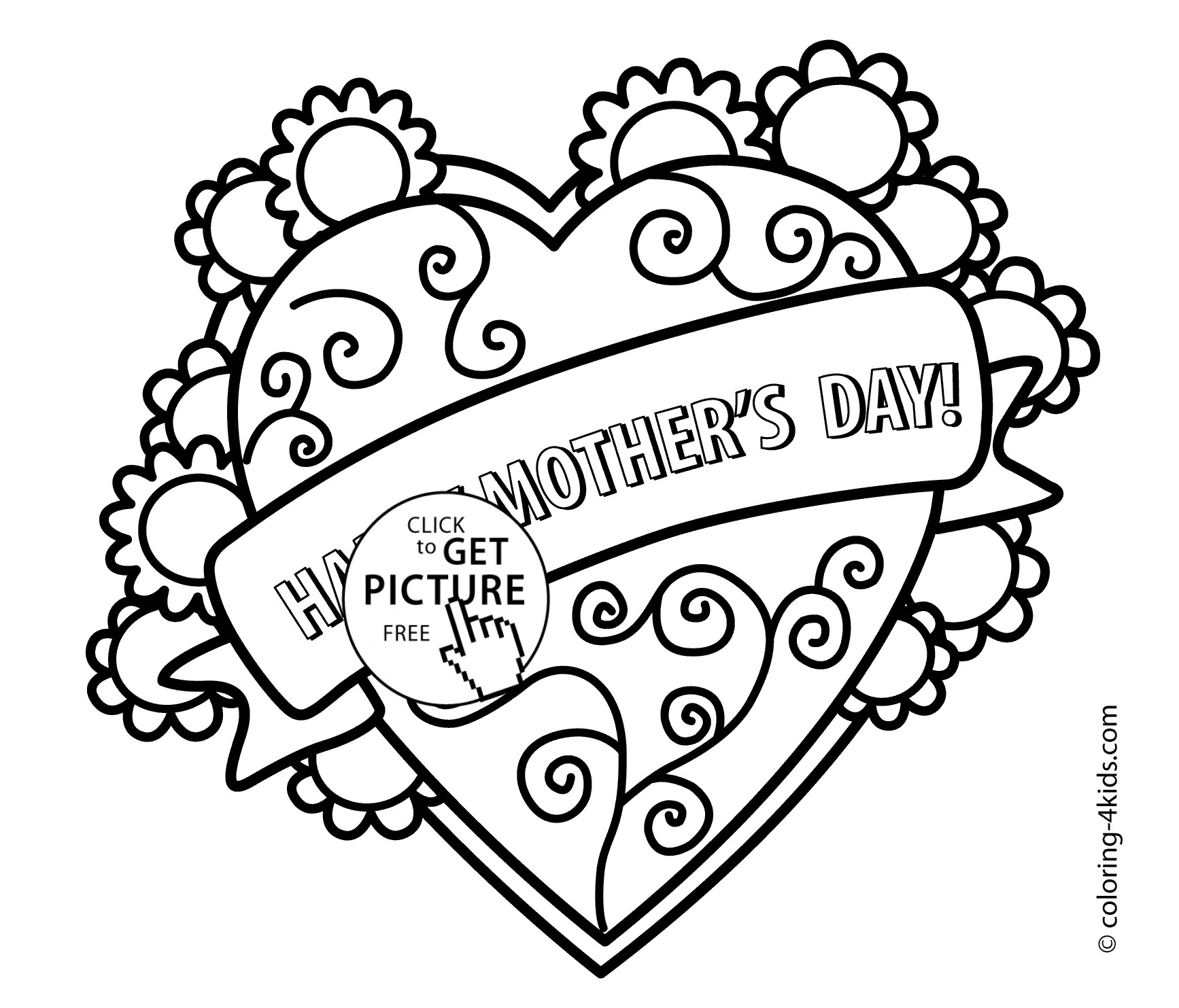 Mothers Day Free Printable Coloring Sheets
 Mother s day coloring pages for kids printable free
