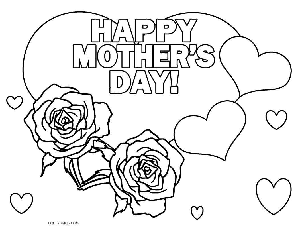 Mothers Day Printable Coloring Sheets
 Free Printable Mothers Day Coloring Pages For Kids