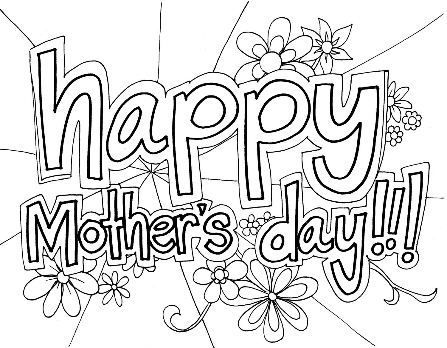 Mothers Day Printable Coloring Sheets
 Free Printable Mothers Day Coloring Pages For Kids