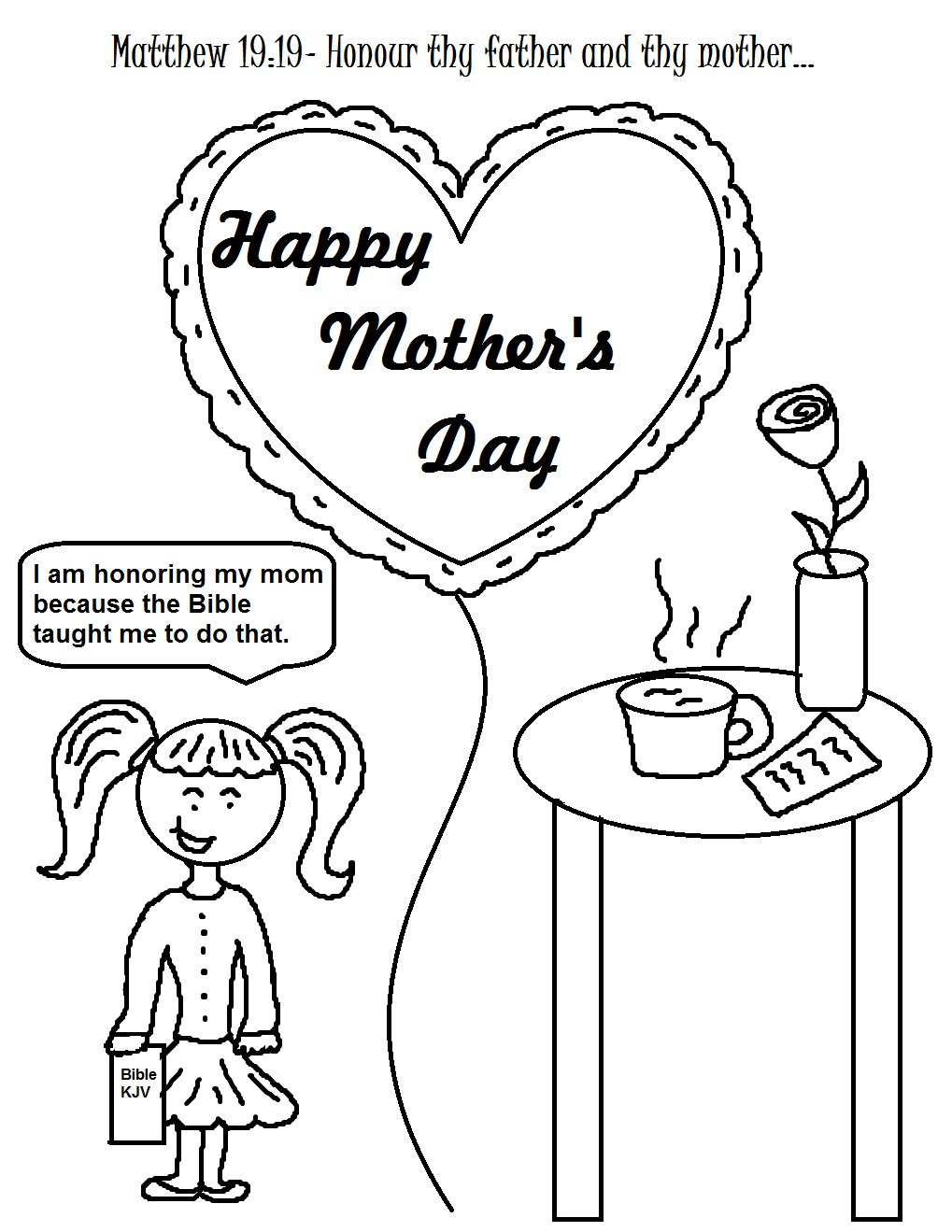 Mothers Day Printable Coloring Sheets
 Free Printable Mothers Day Coloring Pages For Kids