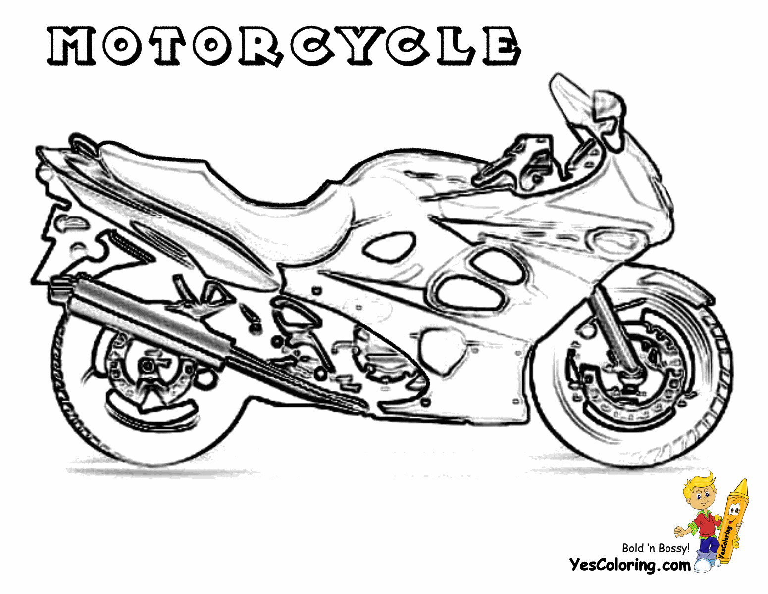 Motorcycle Coloring Pages For Kids
 Cool Coloring Motorcycles Motorcycles