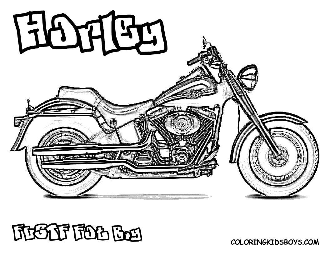 Motorcycle Coloring Pages For Kids
 Harley Coloring Harley Davidson Free