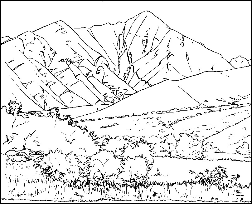 Best ideas about Mountain Landscape Coloring Pages
. Save or Pin Drawn mountain coloring page Pencil and in color drawn Now.