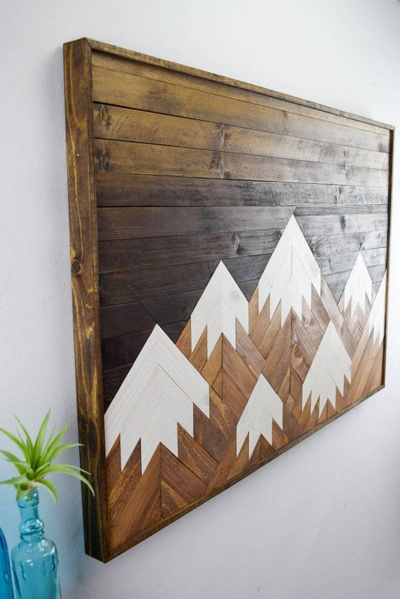 Best ideas about Mountain Wall Art
. Save or Pin Wood Wall Art Modern Mountain Range Wood door Now.