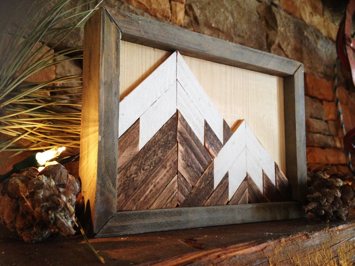 Best ideas about Mountain Wall Art
. Save or Pin Mountain wood art wall decor mountain art mini art small Now.