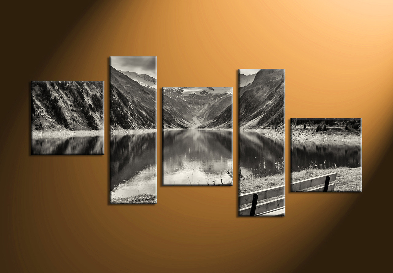 Best ideas about Mountain Wall Art
. Save or Pin 5 Piece Black and White Mountain Wall Art Now.