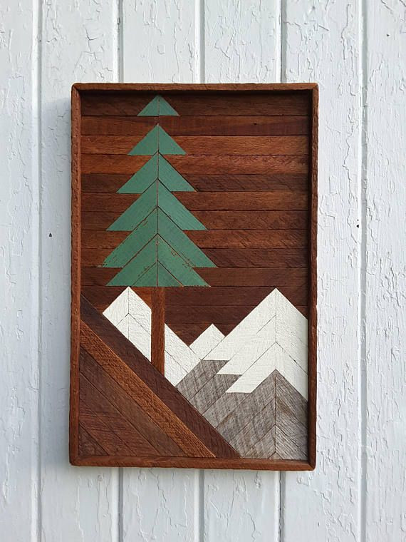 Best ideas about Mountain Wall Art
. Save or Pin Reclaimed Wood Wall Art Mountain Pine Tree Scene Santa Fe Now.