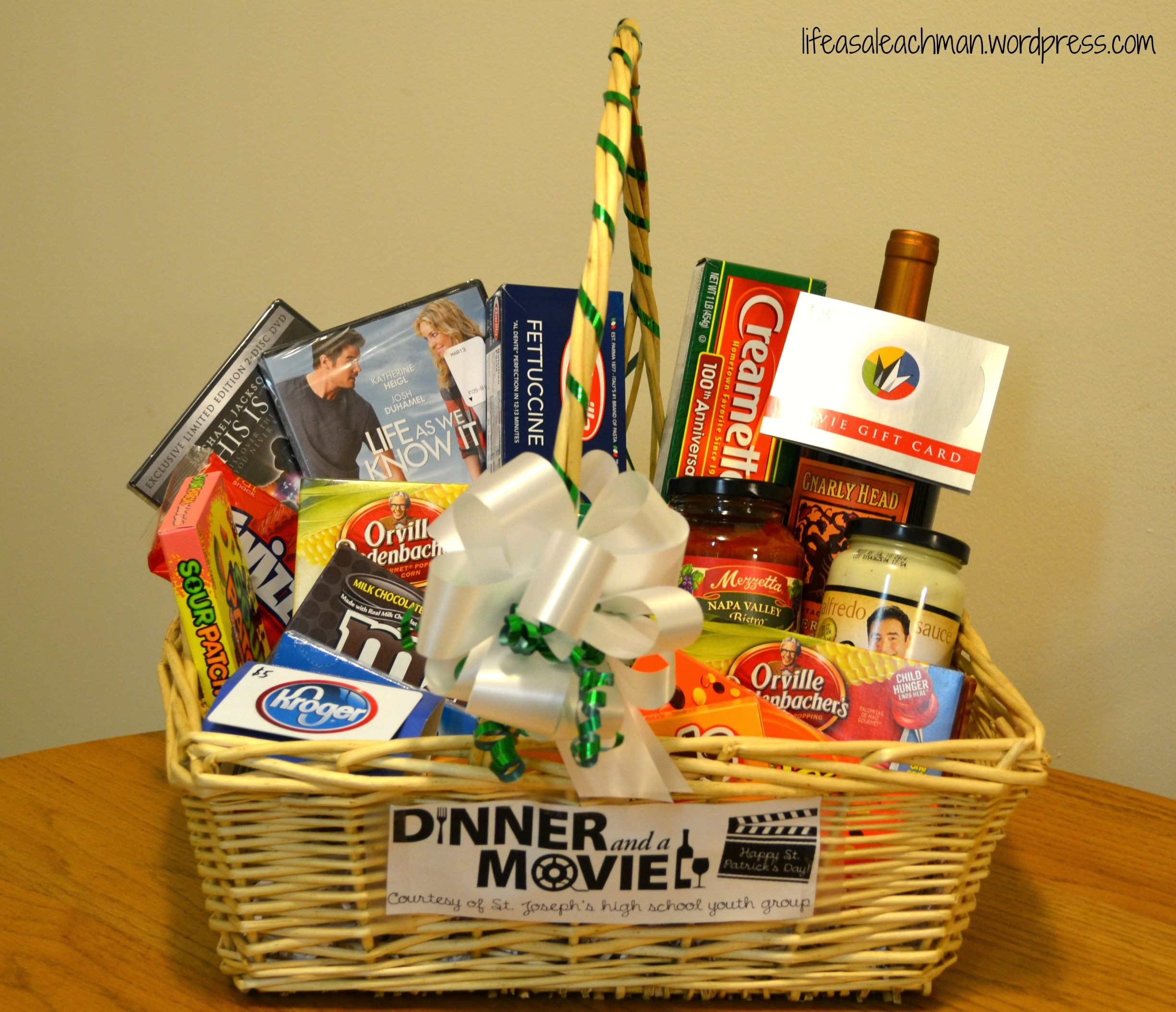 Movie Gift Basket Ideas
 ‘Dinner & a Movie’ t basket Fun ideas