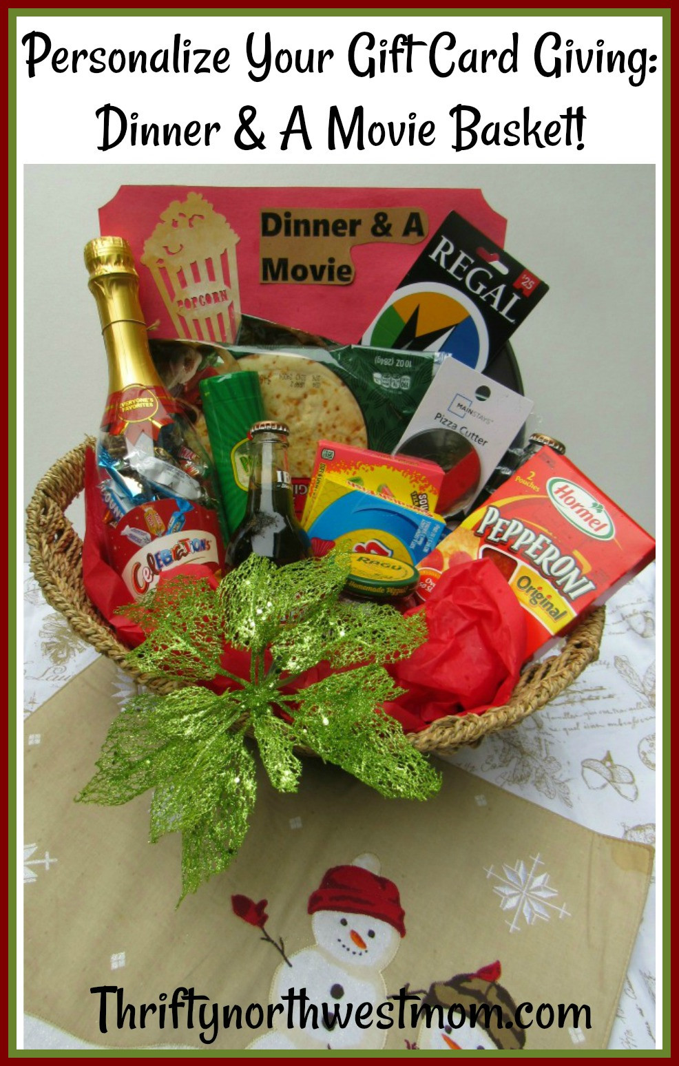 Movie Gift Basket Ideas
 Dinner & A Movie Gift Basket Idea How to Personalize