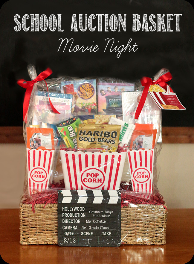 Movie Gift Basket Ideas
 School Fundraiser Auction Basket Movie Night Sources