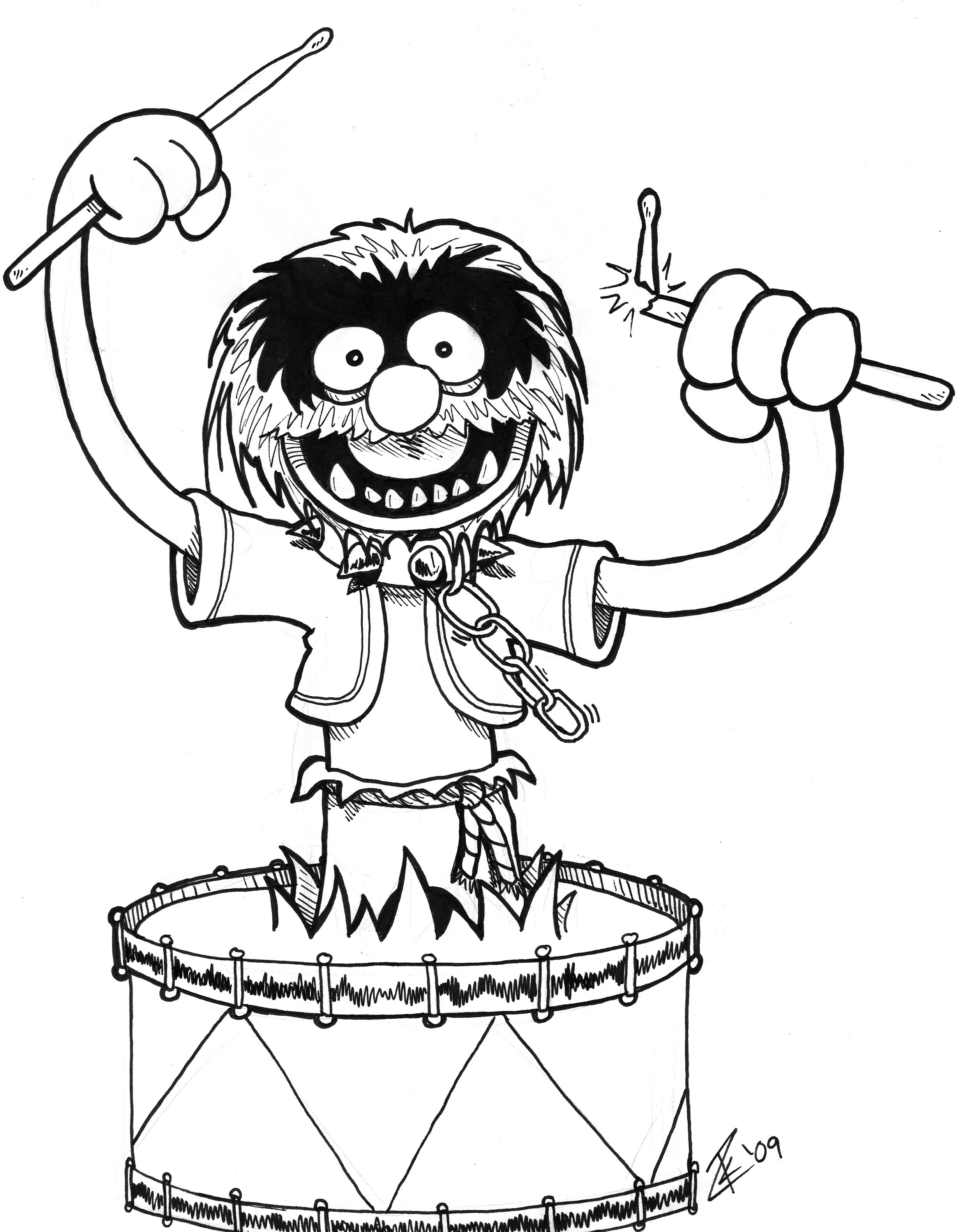 Muppets Coloring Pages
 animaldrum
