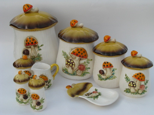 Best ideas about Mushroom Kitchen Decor
. Save or Pin Retro 70s Merry Mushrooms canister and kitchen ware set Now.