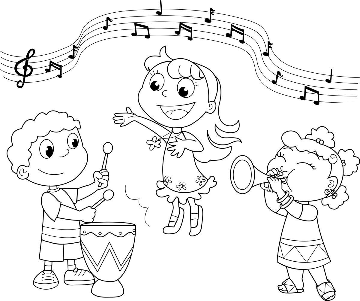 Musical Coloring Pages For Kids
 Music Coloring Pages Free Printable Coloring Home