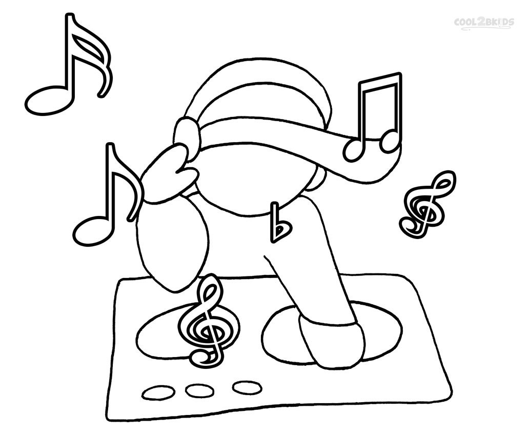 Musical Coloring Pages For Kids
 Printable Music Note Coloring Pages For Kids
