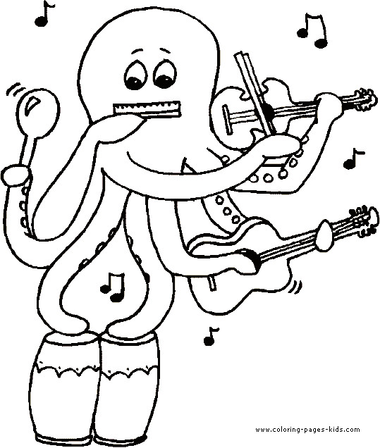 Musical Coloring Pages For Kids
 Music Coloring Pages