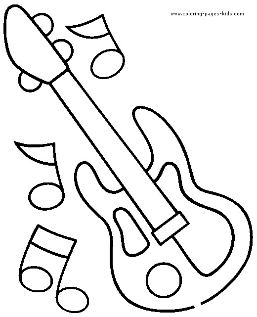 Musical Coloring Pages For Kids
 Music color page Free printable coloring sheets for kids