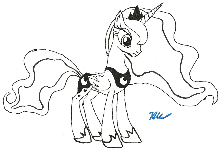 My Little Pony Coloring Pages Princess Luna
 Princess Luna Hoof Drawn by Ratchet Wrench on DeviantArt