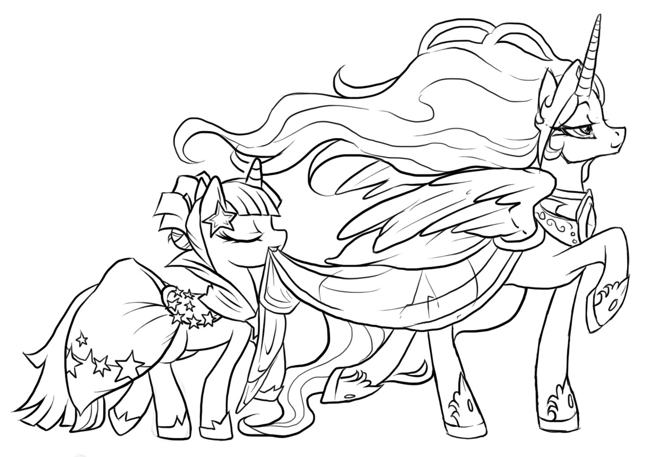 My Little Pony Coloring Pages Princess Luna
 my little pony coloring pages princess celestia and luna